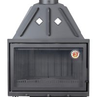 Каминная топка Экокамин Альфа 800 B черный шамот