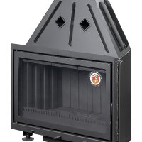 Каминная топка Экокамин Альфа 800 B черный шамот