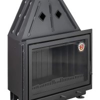 Каминная топка Экокамин Альфа 800 B черный шамот